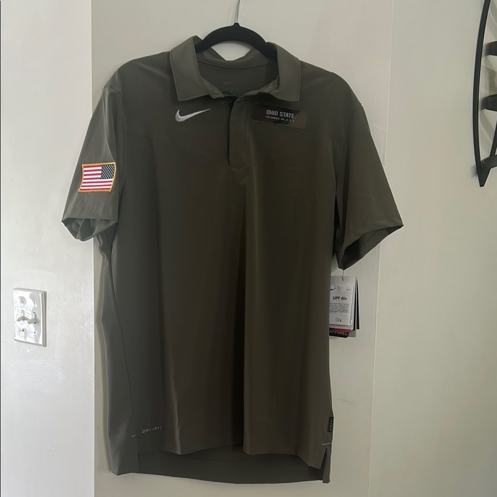 Nike Dri-Fit Ohio State Team Issued Military Appreciation Polo
